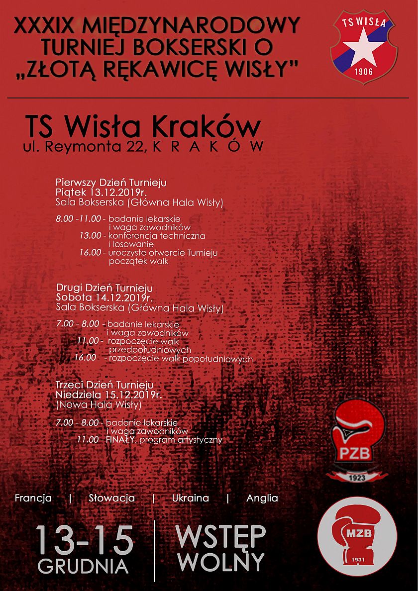 XXXIX Międzynarodowy Turniej Bokserski o Złotą Rękawicę Wisły Kraków 2019