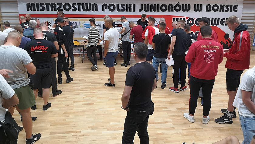 Rejestracja zawodników przed Mistrzostwami Polski Juniorów w Boksie