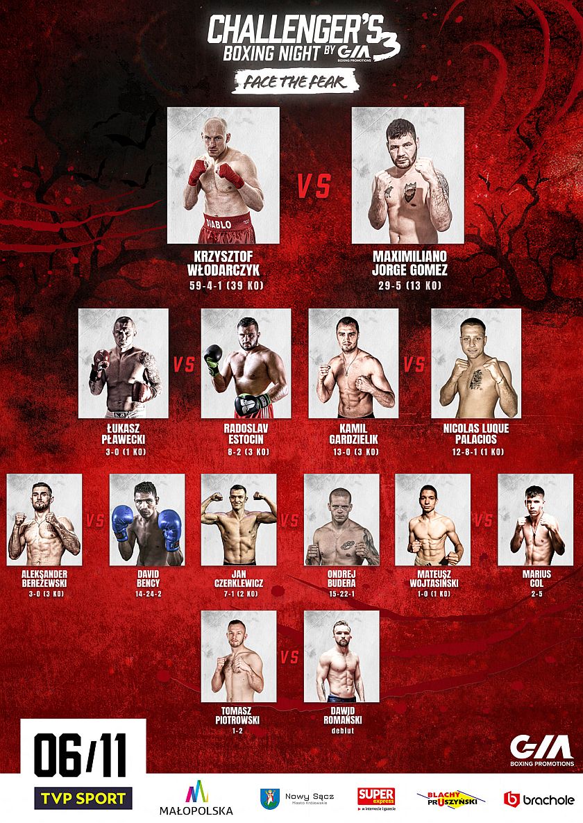 GIA Challenger's Boxing Night 3 Nowy Sącz Krzysztof Włodarzczyk