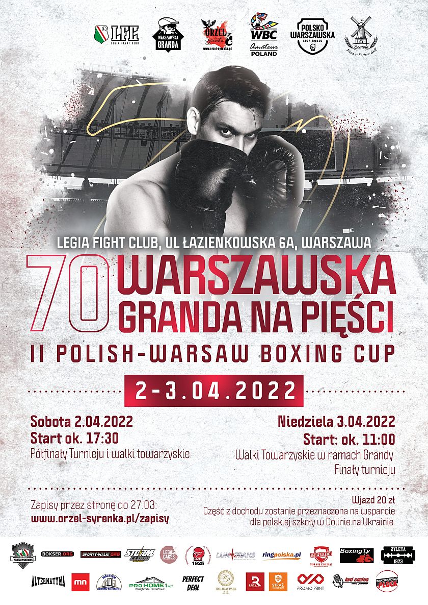 Warszawska Granda na pięści Legia Fight Club Torwar ŁĄzienkowska 6a