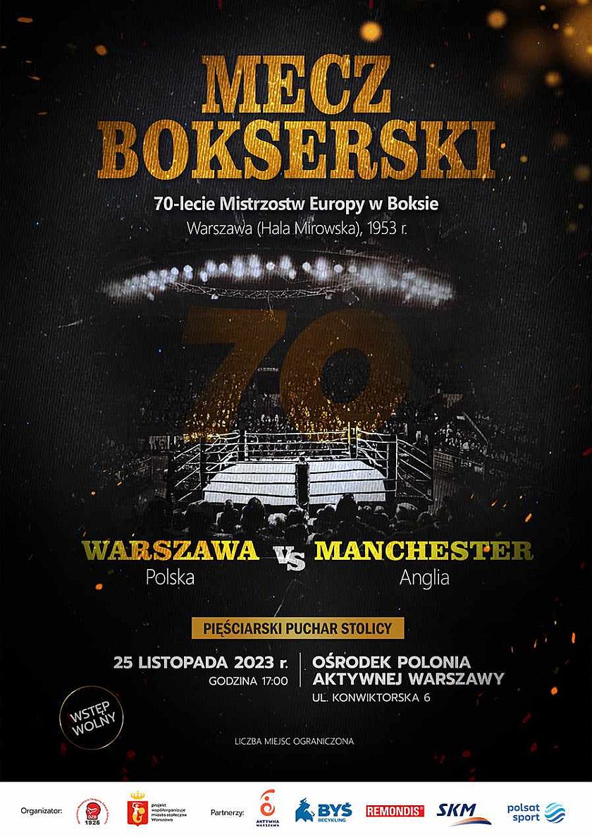 Mecz bokserski Warszawa kontra Manchester